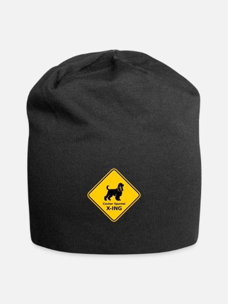 Sign "Cocker Spaniel X-ING" - Jersey Beanie - black - Front