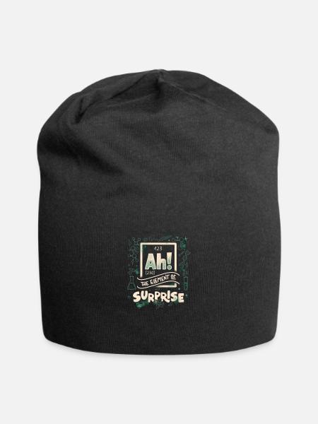 Ah The Element Of Surprise - Jersey Beanie - black - Front