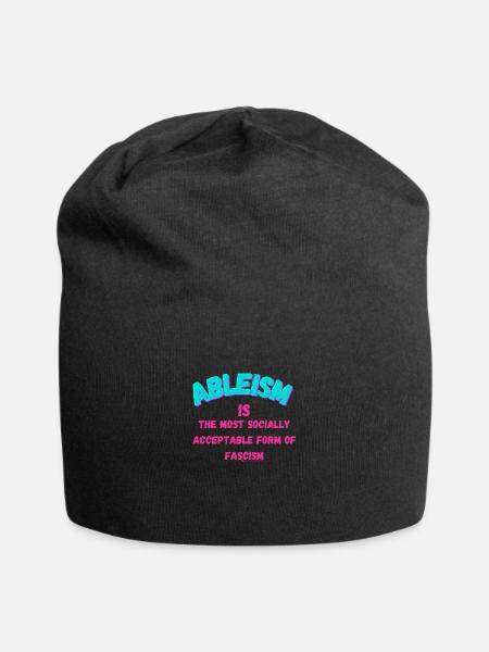 Ableism is fascism - Jersey Beanie - black - Front