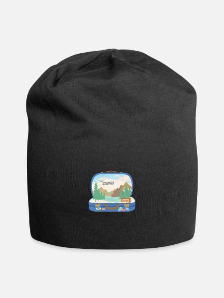 Wanderlust Spirit - Embrace the Journey Tee - Jersey Beanie - black - Front