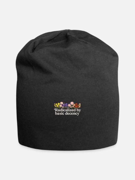Radicalized By Basic Decency - Jersey Beanie - black - Front