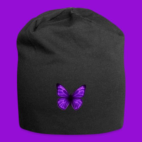 Neon Purple Butterfly - Jersey Beanie