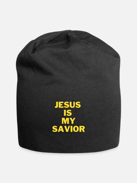 Jesus is my savior - Jersey Beanie - black - Front