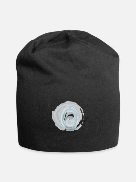 Watercolor Abstract Design - Jersey Beanie - black - Front