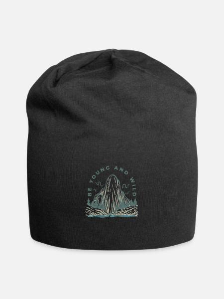 Be Young And Wild - Jersey Beanie - black