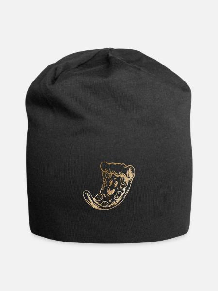 Golden pizza slice - Jersey Beanie - black