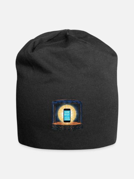 Shine Like Your Smartphone Screen - Jersey Beanie - black - Front