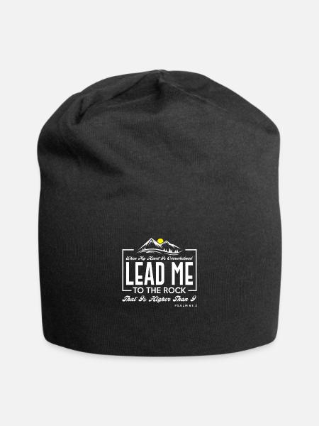Lead me to the rock - Jersey Beanie - black - Front