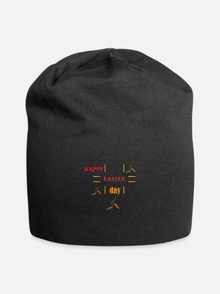 Celebrate in Style – Happy Easter Day T-Shirt! - Jersey Beanie - black