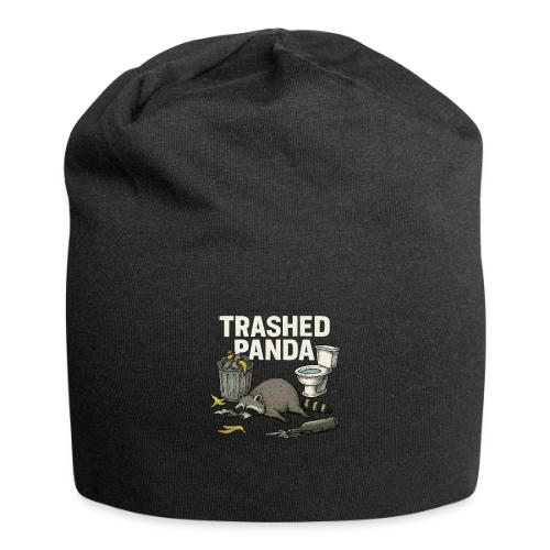 Trashed Panda – Funny Drunk Raccoon Cartoon - Jersey Beanie