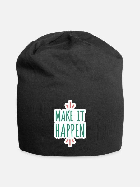Make it Happen - Jersey Beanie - black - Front
