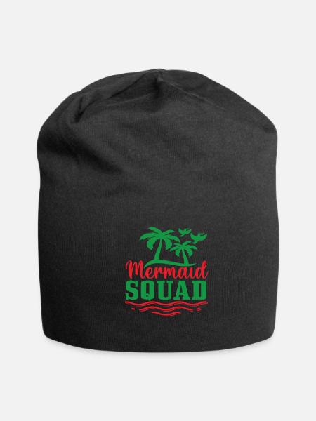Mermaid Squad Mermaid Quotes - Jersey Beanie - black - Front