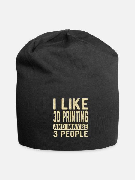 3D printing Saying - Jersey Beanie - black