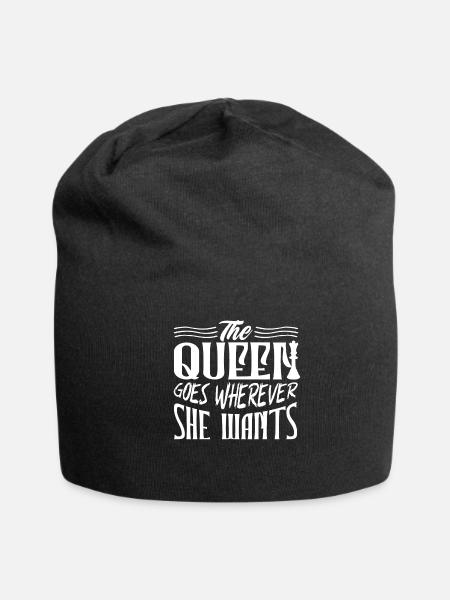Chess, Chess Player, Chess Quote - Jersey Beanie - black - Front