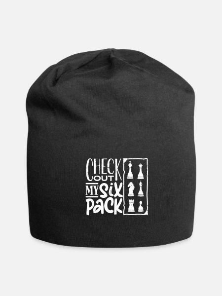 Chess, Chess Player, Chess Quote - Jersey Beanie - black - Front