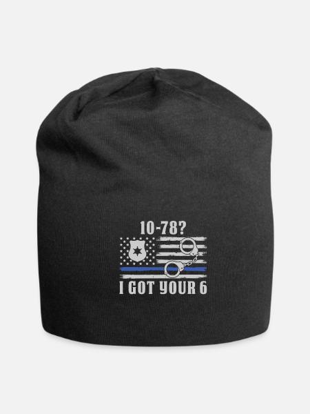 police officer appreciation - Jersey Beanie - black - Front