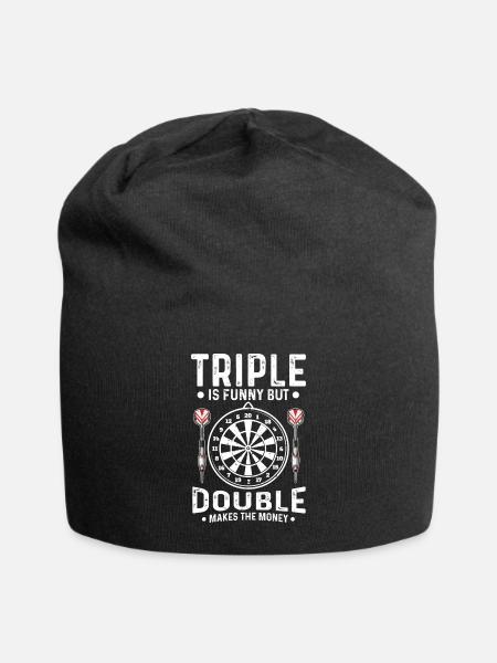 Dartspiele Triple Is Funny Double Make Money Money - Jersey Beanie - black