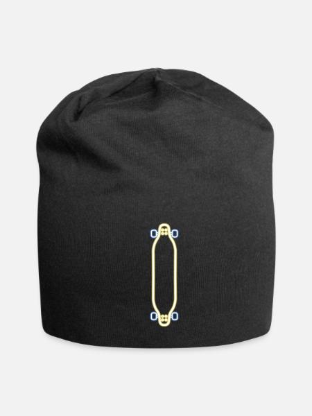 Longboarder Longboard Longboarding - Jersey Beanie - black - Front