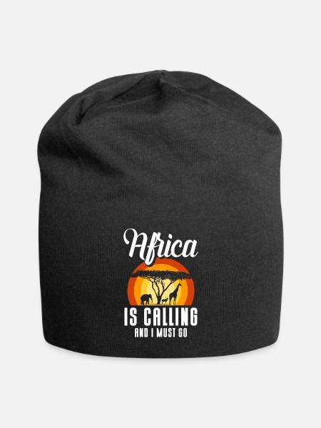 Safari Conservation Nature Tanzania - Jersey Beanie - black - Front