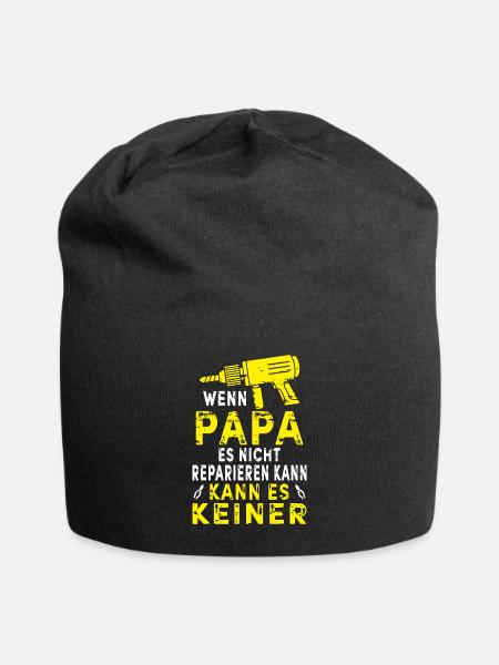 Fathers Day Dad Fathers Day - Jersey Beanie - black - Front