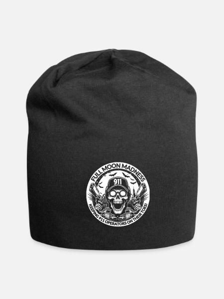 FullMoon Madness Keeping 911 Operators ontheirtoes - Jersey Beanie - black - Front