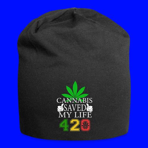 Joyous 420 Saving Herb Weed Marijuana Design - Jersey Beanie