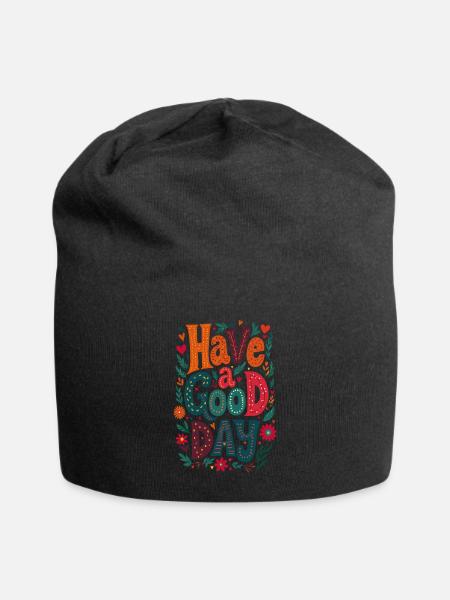 Good Day - Jersey Beanie - black - Front