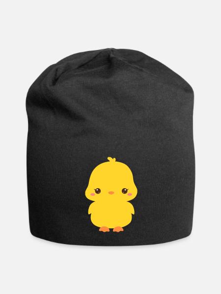 kawaii chick - Jersey Beanie - black