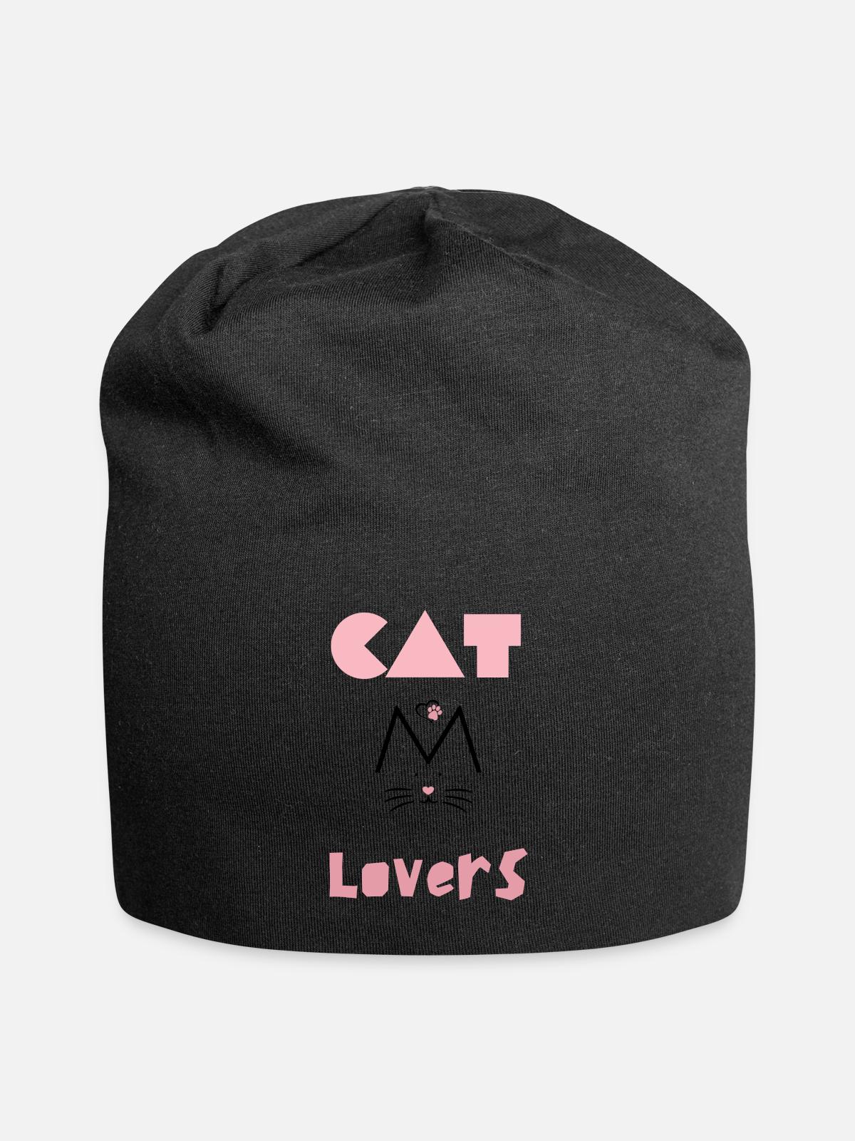Cat lovers - Jersey Beanie - black - Front