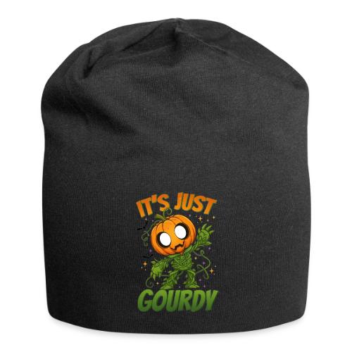 Cute Pumpkin Monster “It’s Just Gourdy” Funny - Jersey Beanie