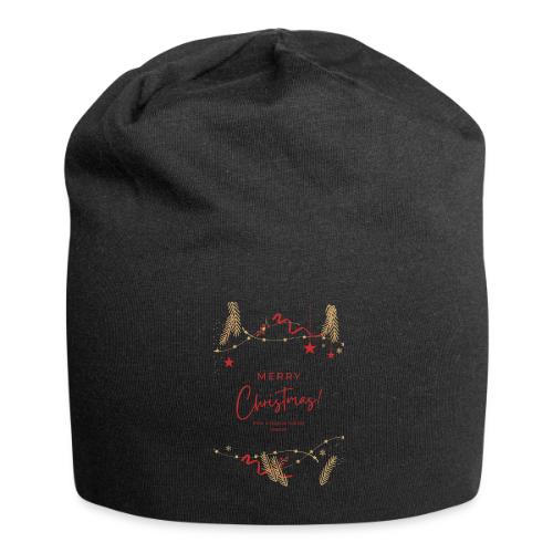 Merry Christmas Typography Design - Jersey Beanie