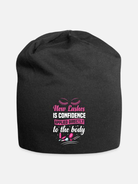  Eyelash Tech Cosmetologist Eyelash Technician - Jersey Beanie - black - Front