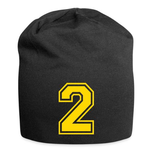 Number 2 in a classic athletic collegiate font - Jersey Beanie