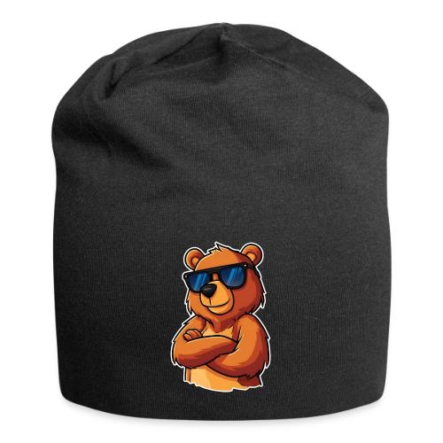 Cool Bear Sunglasses Cartoon Design - Jersey Beanie