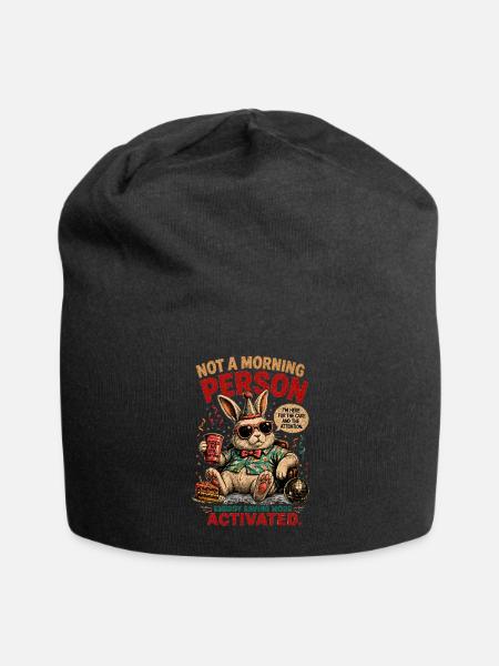 Not a Morning Person - Jersey Beanie - black