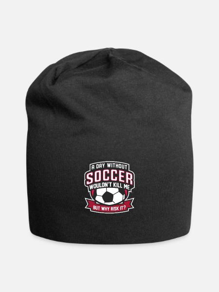 A Day Without Soccer - Jersey Beanie - black - Front