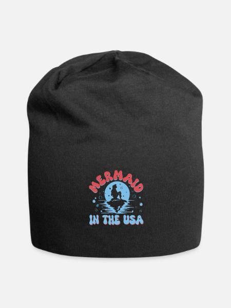 Mermaid in the USA - Jersey Beanie - black - Front