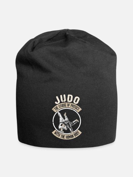 Judo Study Physics Human Body Judo Fight Gift - Jersey Beanie - black