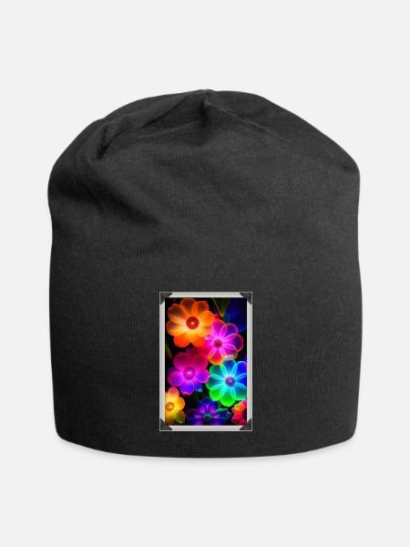 Blooming fantasy - Jersey Beanie - black - Front