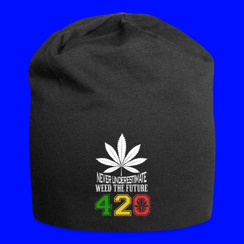 Chuckling 420 Future of Herb Weed Marijuana Design - Jersey Beanie