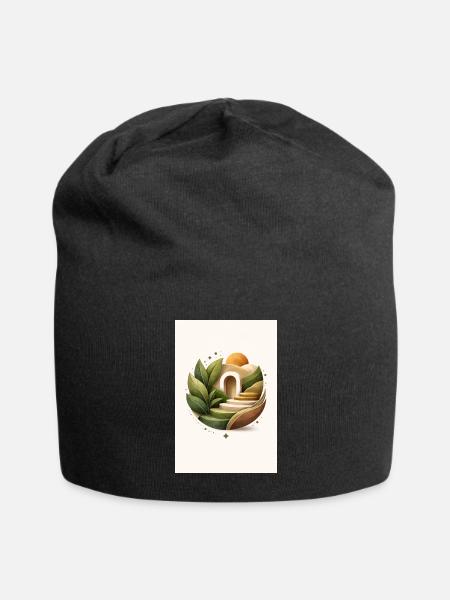 Nature Portal - Jersey Beanie - black