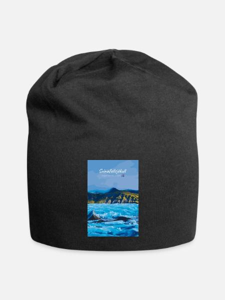 Svinafellsjokull Glacier Vista - Jersey Beanie - black - Front