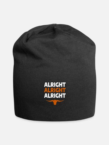 Texas Football Alright Alright Alright Long Horn - Jersey Beanie - black - Front
