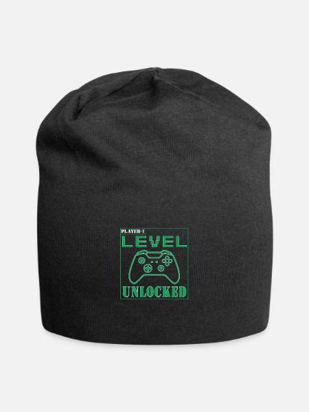 level unlocked - Jersey Beanie - black - Front