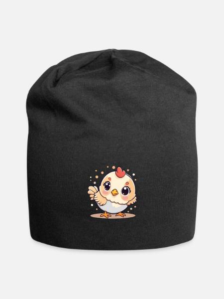Cute chicken - Jersey Beanie - black