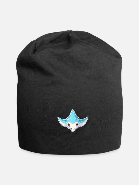 Ray Ocean Motif Sea Lovers - Jersey Beanie - black - Front