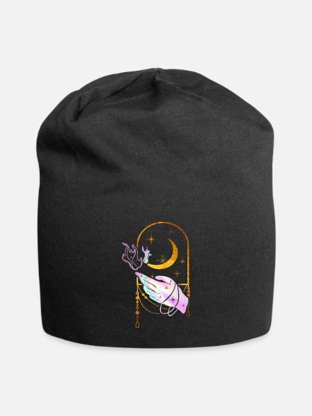 Esoteric Hand Magic Occult Goth Wicca - Jersey Beanie - black - Front