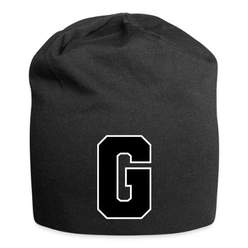 Varsity Letter G Collegiate Alphabet Art - Jersey Beanie