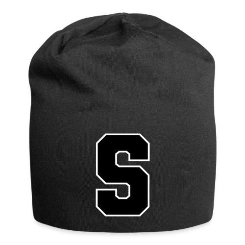 Varsity Letter S Collegiate Alphabet Art - Jersey Beanie