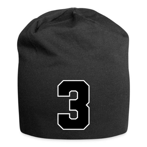 Varsity Number 3 Athletic Font - Jersey Beanie